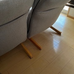 無印良品　ハイバックリクライニングソファー&オットマン　セット