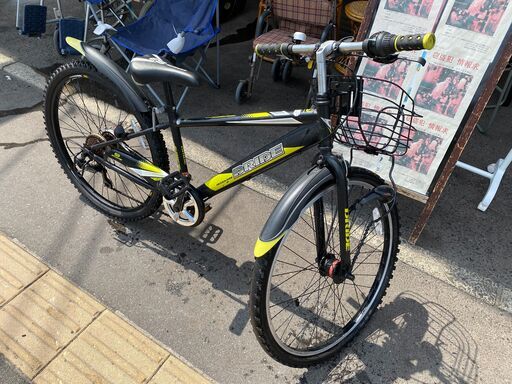 リサイクルショップどりーむ荒田店No.336　自転車　子供マウンテンバイク！LEDオートライト付き！6段ギア付き！