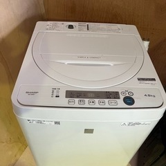 SHARP洗濯機4.5kg20年製