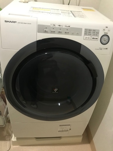 【美品】SHARP ドラム式洗濯機⭐️ES-S7C 2018年製⭐️説明書付き