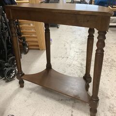 アンティーク調コンソール 木目ブラウン 引き出し付き【ユーズドユーズ名古屋天白店】 J2116