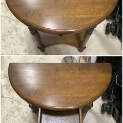 アンティーク調コンソール 木目ブラウン 引き出し付き【ユーズドユーズ名古屋天白店】 J2116