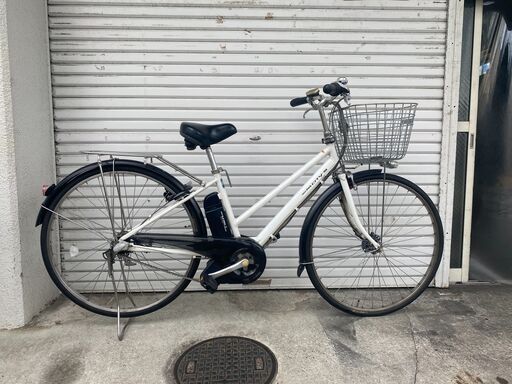 地域限定送料無料　ヤマハ　パス　シティ　27インチ　8,1AH　白　アシスタ　ビビ　神戸市　電動自転車