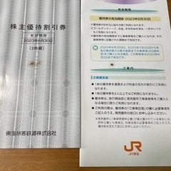 JR東海 旅客鉄道(株)株主優待割引券2枚。有効期限2023年6...