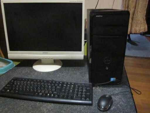 (値下げ)DELL VOSTRO i7/8GB/320GB GTX550 ti 22インチワイドモニターすぐ使える Windows10