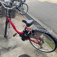 地域限定送料無料 ヤマハ パス ナチュラ 新基準 子供乗せ 9,3AH 赤 