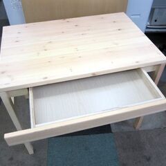 無印良品 パイン材 デスク 幅86×奥行58×高さ70㎝ 引きだし付　机 シンプル MUJI 良品計画 札幌 北20条店