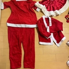 ハロウィン＋クリスマスの小物と子供用サンタ服100~130cm位