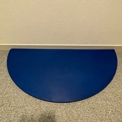 青色半円テーブル天板　直径100㎝