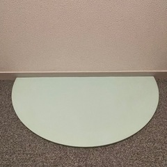 水色半円テーブル天板　直径100㎝