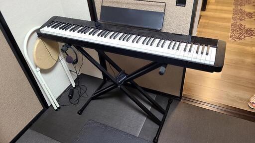 電子ピアノ CASIO PXS1000BK　ピアノ台、折り畳み丸椅子付