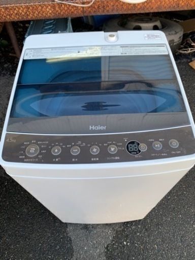 配送可能　ハイアール 4.5kg 全自動洗濯機　ブラックHaier JW-C45A-K