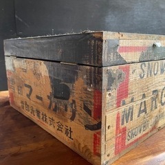 アンティーク古いマーガリン木箱