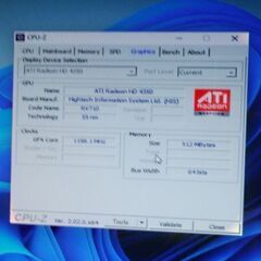 Windows11 i7 920 9GB ATI Radeon HD 4350 です。