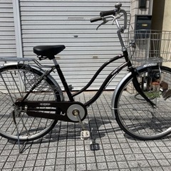 【ネット決済・配送可】【26インチ自転車】変速なし　前後タイヤ、...