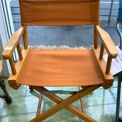 インディゴ染め★ニット／デニム風／ケーブルニット／西海岸／ロンハーマン／サーフ-【トレファク花小金井】ディレクターズチェア 井端工芸 アウトドアチェア オレンジ 汚れ有 中古家具 武蔵野市 小平市 小金井市 国分寺市 杉並区 買取 販売