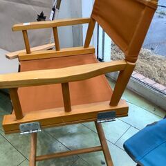 インディゴ染め★ニット／デニム風／ケーブルニット／西海岸／ロンハーマン／サーフ-【トレファク花小金井】ディレクターズチェア 井端工芸 アウトドアチェア オレンジ 汚れ有 中古家具 武蔵野市 小平市 小金井市 国分寺市 杉並区 買取 販売