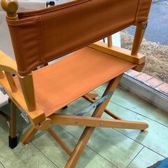 インディゴ染め★ニット／デニム風／ケーブルニット／西海岸／ロンハーマン／サーフ-【トレファク花小金井】ディレクターズチェア 井端工芸 アウトドアチェア オレンジ 汚れ有 中古家具 武蔵野市 小平市 小金井市 国分寺市 杉並区 買取 販売