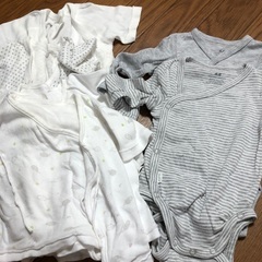 H&M ロング丈　肌着2点　半袖肌着5点50〜60