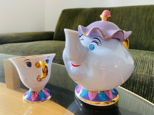 美女と野獣 ポット夫人 チップ ティーセット ティーポット カップ Ej 大崎の靴 バッグの中古あげます 譲ります ジモティーで不用品の処分