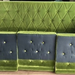 ※ご購入者様決定※キャンセル待ちの方あり※カリモク60 ロビーチェア 3シーター モケットグリーン ソファ 