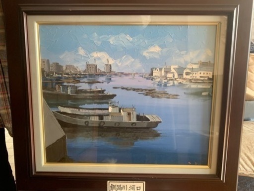 絵画 釧路川河口