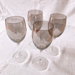 ボルミオリロッコ　ワイングラス　4つセット　未使用品　グレー