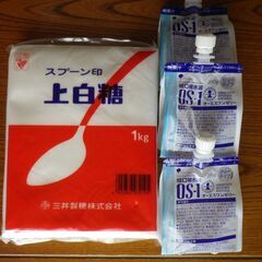 経口補水液OS-1ゼリー3個＋砂糖1kg