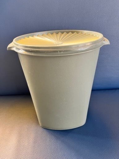 タッパーウェアの容器　ドッグフードを入れてました