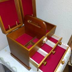 【値下げ1000円→500円】レトロで可愛い木製の裁縫箱
