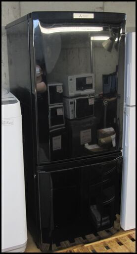 3か月間保証☆配達有り！SALE中！12000円(税別）三菱 146L 2ドア冷蔵庫 ブラック 2019年製