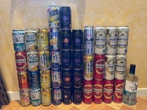 お酒ロング缶12ショート缶29本ボトル1