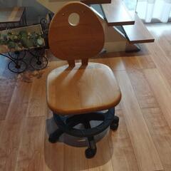 木製チェア　デスクチェア　キャスター椅子
