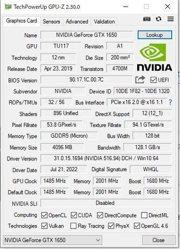 玄人志向 NVIDIA GeForce GTX 1650