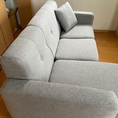ニトリ 3人掛けカウチソファ グレー ◆ほぼ新品◆