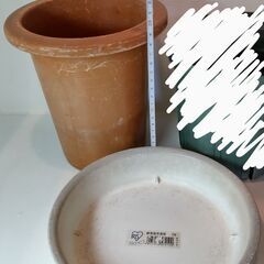 【差上げます】プラスチック製の植木鉢と受け皿14