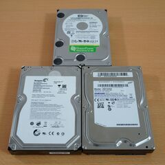 3.5インチ HDD 500GB、1.5TB、2TB 計3台