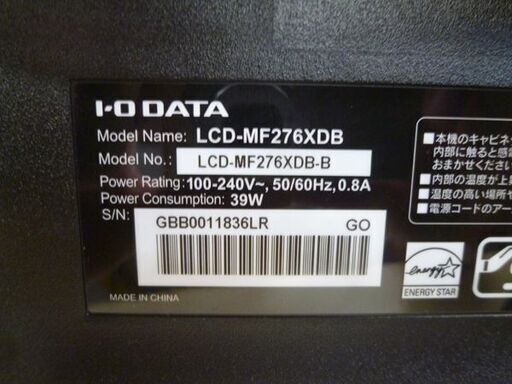 I-O DATA パソコンモニター 27インチ LCD-MF276XDB ADSパネル PCモニタ