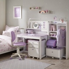 値下げ可能。ニトリ学習机・勉強机ルミエくみあわせですく(PU/WH）