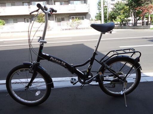 20インチ 折り畳み自転車 6段変速 patan-ta ブラック☆ PayPay