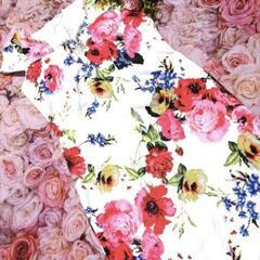 ♥新品♡Daisy Store♡白♡鮮やかな♡花柄♡ツルツル♡ド...