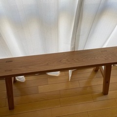 無印良品　ベンチ　オーク材