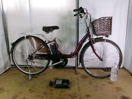 C240★整備済み　中古電動自転車　BS　アシスタ　パープル　6.2Ah　バッテリー新品同様★【26インチ】