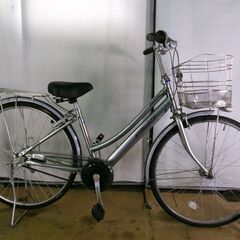 C244　限定特価　整備済み★ブリヂストン　アルベルト　シルバー★ 中古自転車 【26インチ 】
