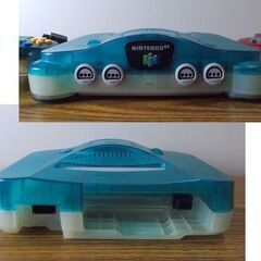 Nintendo64 本体 クリアブルー NUS-001 コントローラー×2 振動パック