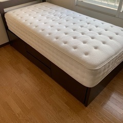 シングルベッド 収納付 マットレス付 美品