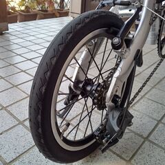 折りたたみ自転車14型シルバー3段変速