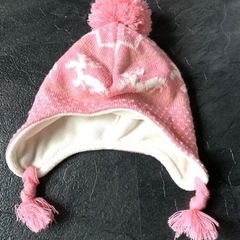 ピンクニット帽