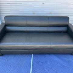 三人がけソファ ブラック 引き取り限定