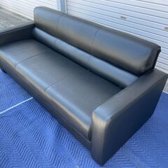 三人がけソファ ブラック 引き取り限定